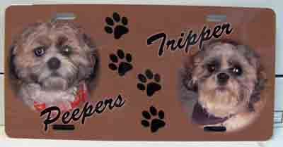 Pet License plate made with sublimation printing
